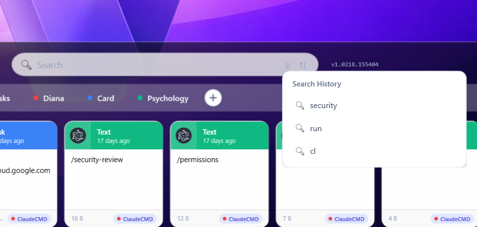 Search history